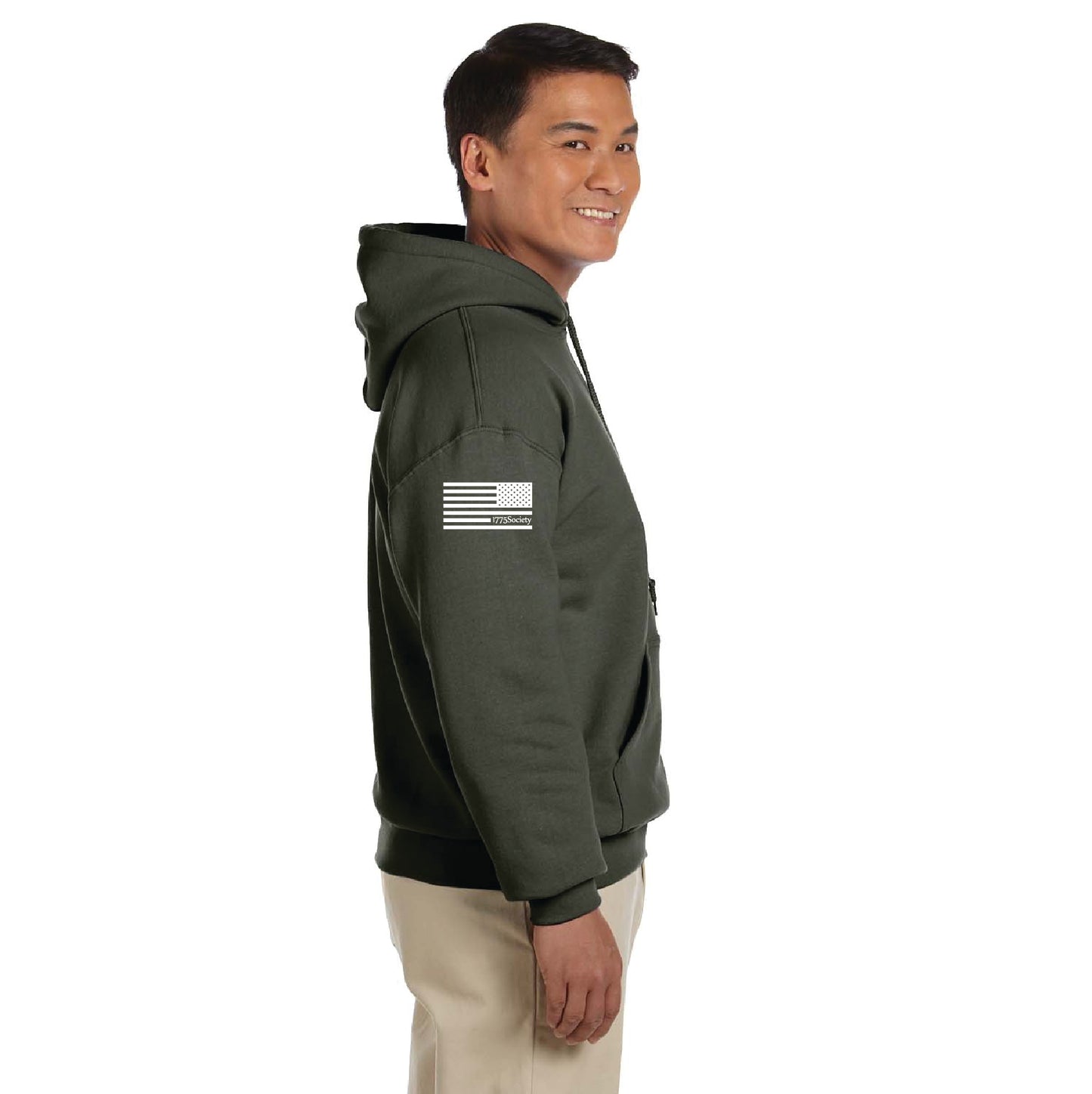 MARINE CORPS AMERICAN ORIGINAL HOODIE- Tun Tavern Olive Drab White